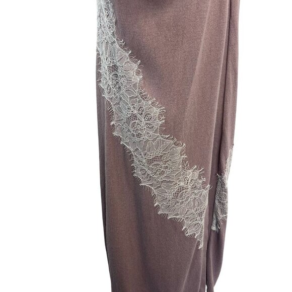 Soma Lace Long Cardigan Duster Ladies Size Large Mauve and Lace Evening Casual L - Picture 4 of 8